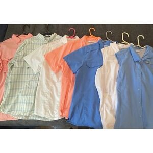 Bundle of 7 Women's Columbia Habit Long Short Sleeve & Sleeveless Shirts XL Read